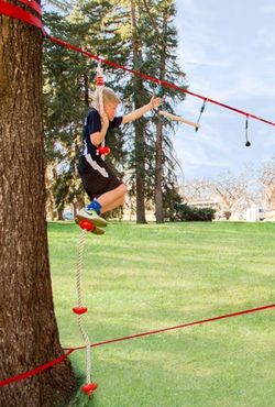 NINJALINE Slackline Kit with Tree Guards & Accessories
