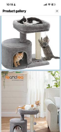 NEW IN BOX 18.5” gray cat tower
