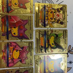 Pikachu Gold Cosplay Cards