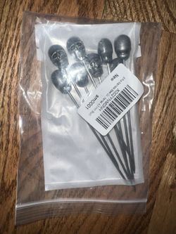 Set Of 8 - Skull Cocktail Tooth Pics 4.3 Inches Stainless Steel
