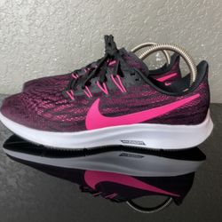 Nike Air Zoom Pegasus 36 Black/Pink/Berry Women's Running Shoes - Size 9