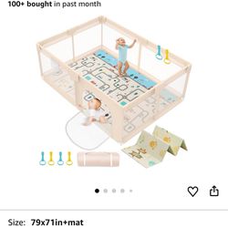 Brand new in box baby playpen with mat for babies and toddlers 