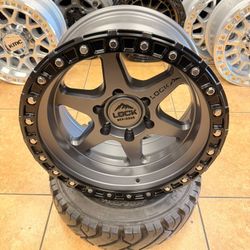 Lock offroad OLYMPUS
17x9 6x139.7
Matte grey black ring 
$799 all 4 wheels