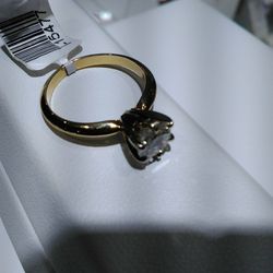 Engagement ring 14 carat yellow gold. diamond .74 carat