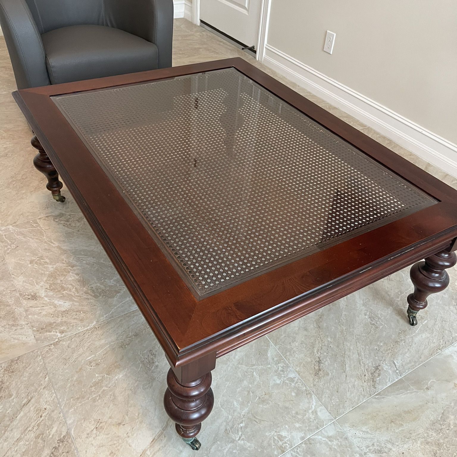 Beautiful Wood Coffee Table - Originally $850. - 49” x 37”  - Asking $35
