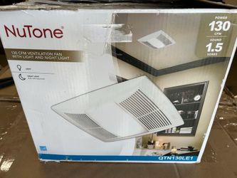 Broan-NuTone QT Series 130 CFM Ceiling Bathroom Exhaust Fan with LED Light + Night Light