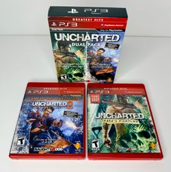 Uncharted Dual Pack PS3 Drake’s Fortune & Uncharted 2 CIB Discs Tested | MINT!