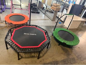 New 48" Rebounder Exercise Trampoline with Bungee Cords 550 lbs capacity