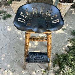 John Deere Stool w Wooden Legs