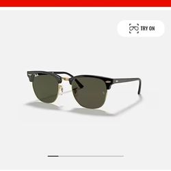 Ray-Ban RB 3016 901/58 Clubmaster Square Black Polarized Unisex Sunglasses
