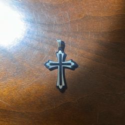Two Tone Cross Pendant