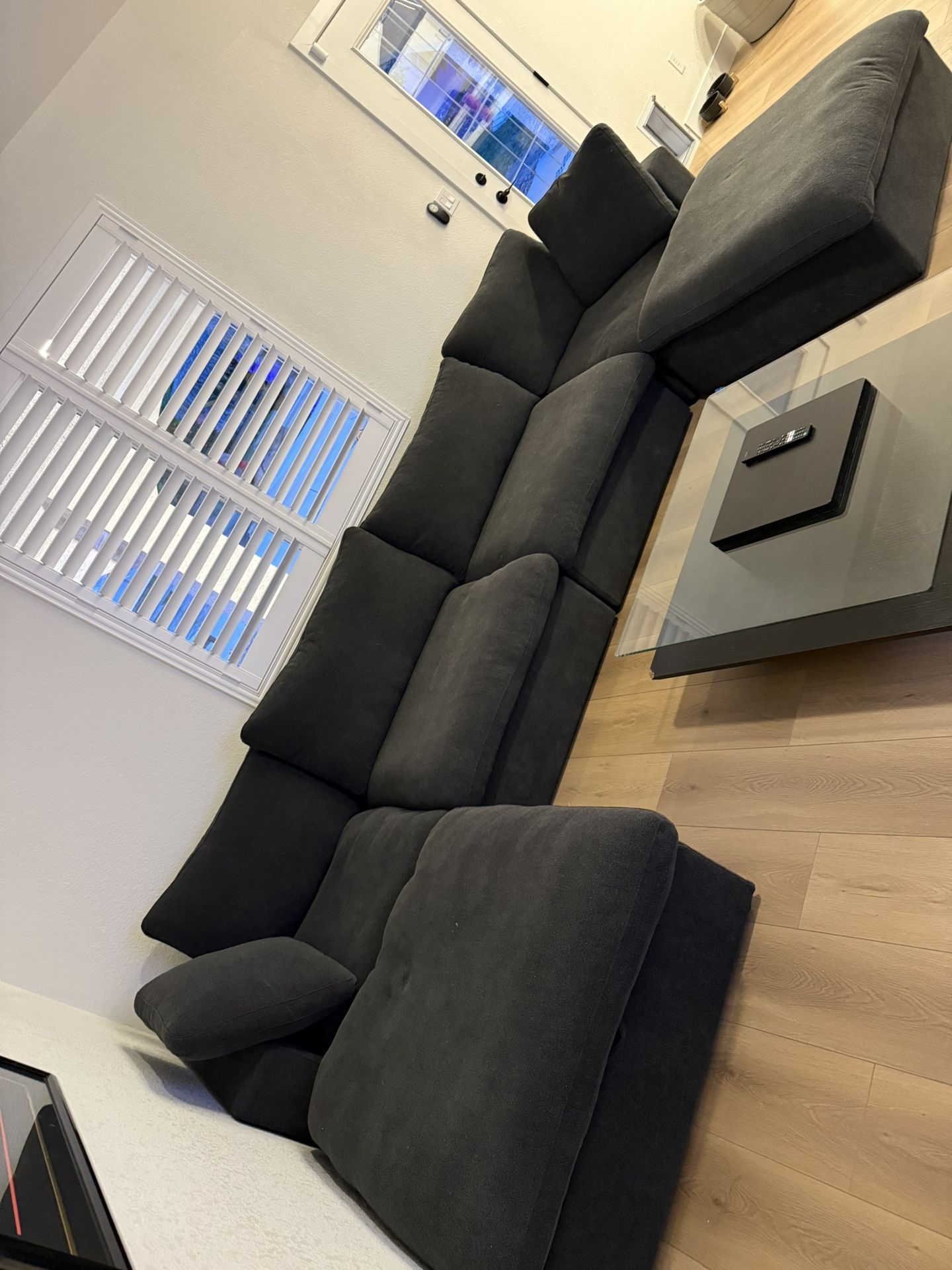 Black/Gray Sectional Couch