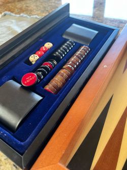 Vintage Chiellini Italy Wooden Backgammon Board Set