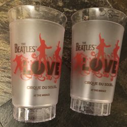 BEATLES LOVE Plastic Glasses Cirque De Solei