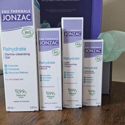 Jonzac Rehydrate SET cleansing Gel,hydrating Serum,Moisturizing Cream,Eye Contou
