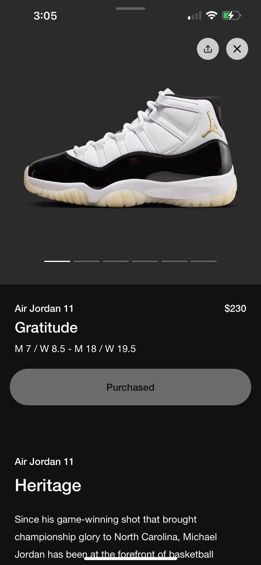 Air Jordan 11 DMP Size 8