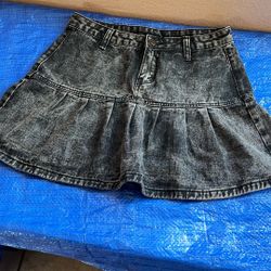 Black Gray Skirt, Medium 