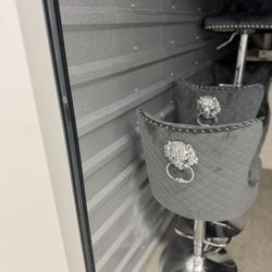 Gray Swivel Bar Stools