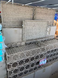 Woven Wicker Basket Coffee Table Home Bedroom Living Room Decor