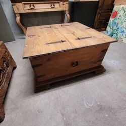 Rustic Wood Coffee Chest Table