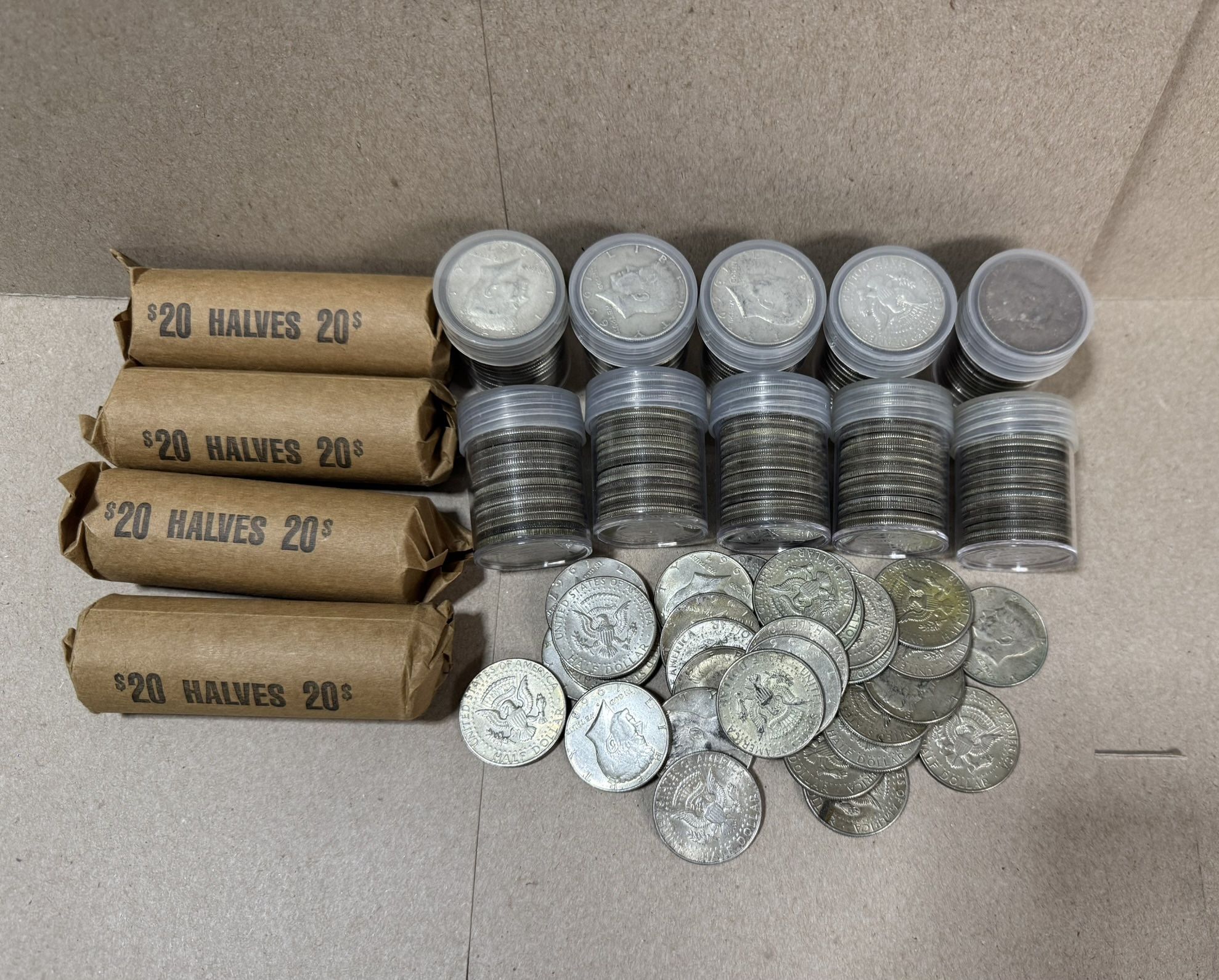 40% SILVER KENNEDY HALF DOLLAR $.50¢ COINS ($10, $20 Rolls & Individual Coins)- BELOW MELT PRIC
