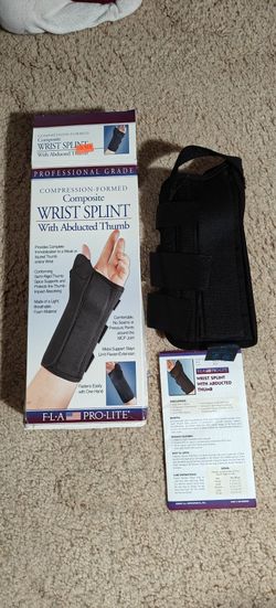 8 inch Prolite Wrist Splint with Abducted Thumb, Extra Large,  Black