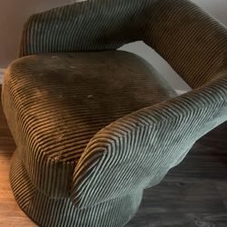 Hand-Shaped Corduroy Chair - Unique and Stylish!