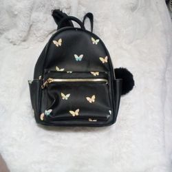 Small Backpack Purse With Butterflies