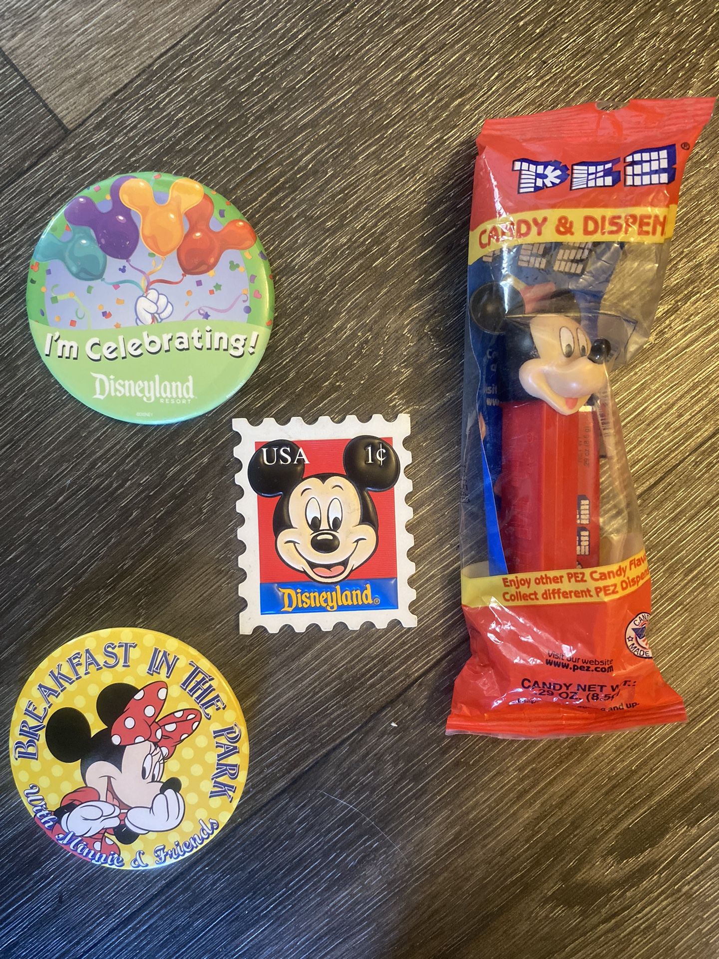 Bundle Of Disney Pins,Pez And Magnet
