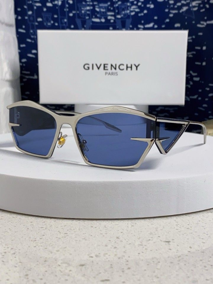 Unisex irregular metal-framed sunglasses