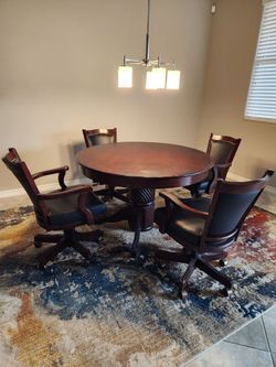 Poker table/dining table and chairs