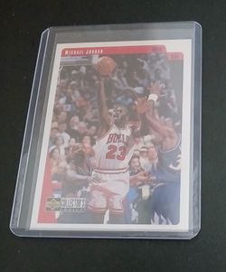 Michael Jordan card in a hard protective case.  $10