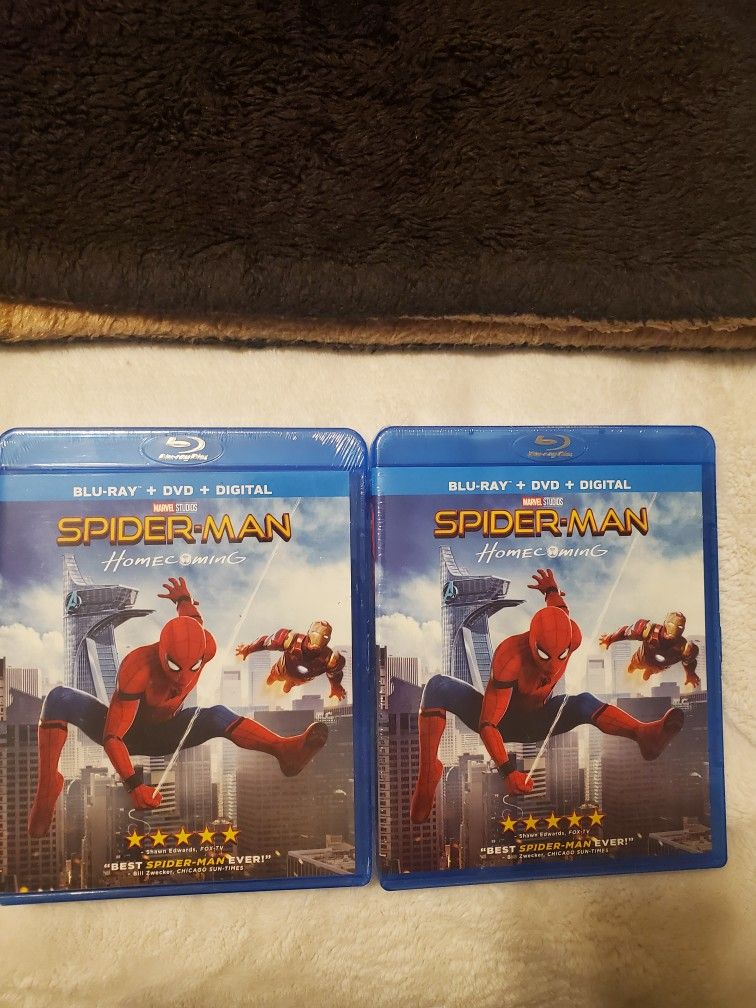 $5 Each- New Spiderman  Homecoming Blue Ray Dvd Digital 