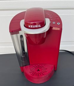 KEURIG K40 Elite Single-Cup Coffee Maker / Brewing System – 48oz Water Reservoir- Rhubarb Red w/Silver Trim
