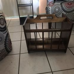 Handmade wooden magazine rack