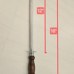 R.H. Forschner Honing Steel Knife Sharpener 12" 18" Wood Handle