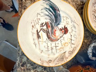 Deruta Ceramiche La Campagna Rooster set for four