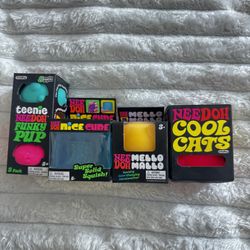 NEW VIRAL Needoh Lot of 4 | Teenie Pup, Nice Cube, Mello Mallo, Cool Cat