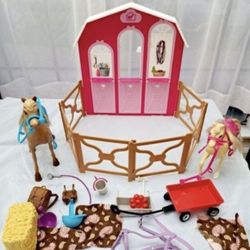 Barbie Pink Passport Ranch And Horse Stable