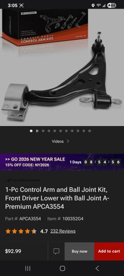Buick Envision Lower Control Arm Driver