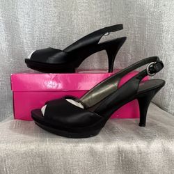 9 & Co. Low Heel Black Shoes With Velvet 