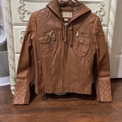 Fitted MK Leather Jacket