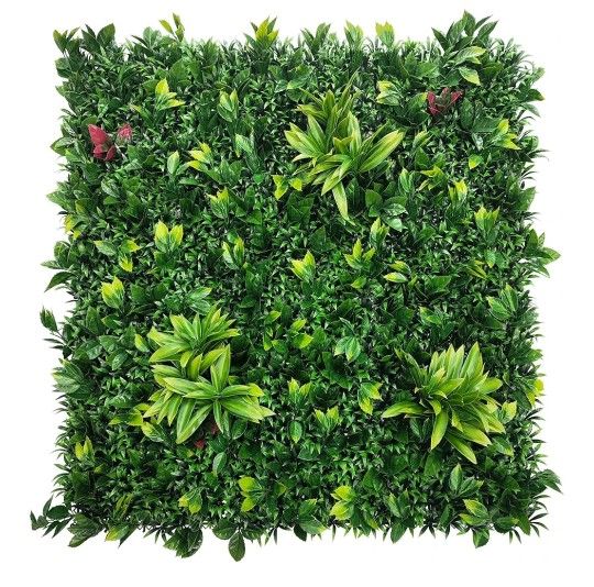 New Artificial Boxwood Panels: 20"x20" 8P UV-Anti Fake Grass Ivy Privacy Hedge Greenery Backdrop Fence Wall Screen for Garden Fence Covering Privacy, 