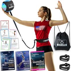 OVANTO Volleyball Training Equipment Aid – Solo Volleyball Equipment in 4 Styles to Serve, Spike, Set and Pass Like a Pro - Adjustable Volleyball Prac