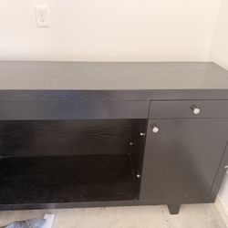 80” Solid Wood Console / Sideboard (Black)