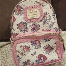   Loungefly Disney Princess Floral Tattoo Mini Backpack 