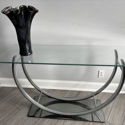 Glass 48inch Console Entryway Table 