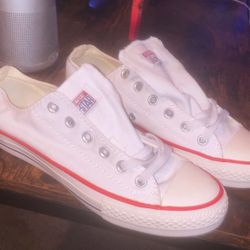 White Red Converse 