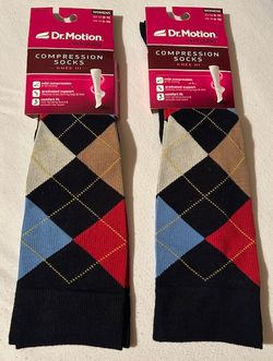 2 Brand New Dr. Pairs of Motion Women's Knee-High Compression Socks