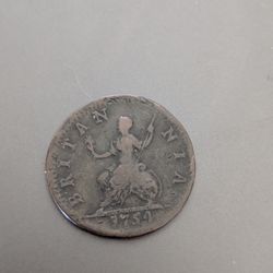 1700s British Farthing King George Coin